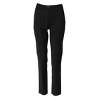 Black STAFF Mid Waist Tapered Pants