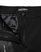Black Wool High Waist Formal Pants