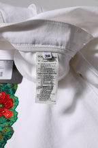 White Floral Embroidery GIRLY Denim Jeans