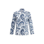 Blue Cotton Pattern Shirt