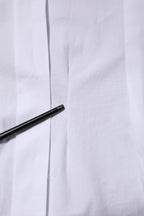 White Cotton Long Sleeves Collared Shirt Top