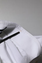 White Rose Embroidery Collared Shirt Top