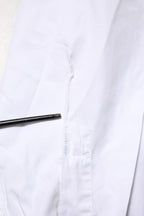 White Rose Embroidery Collared Shirt Top