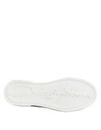 Black White Leather Low Top Sneakers Shoes
