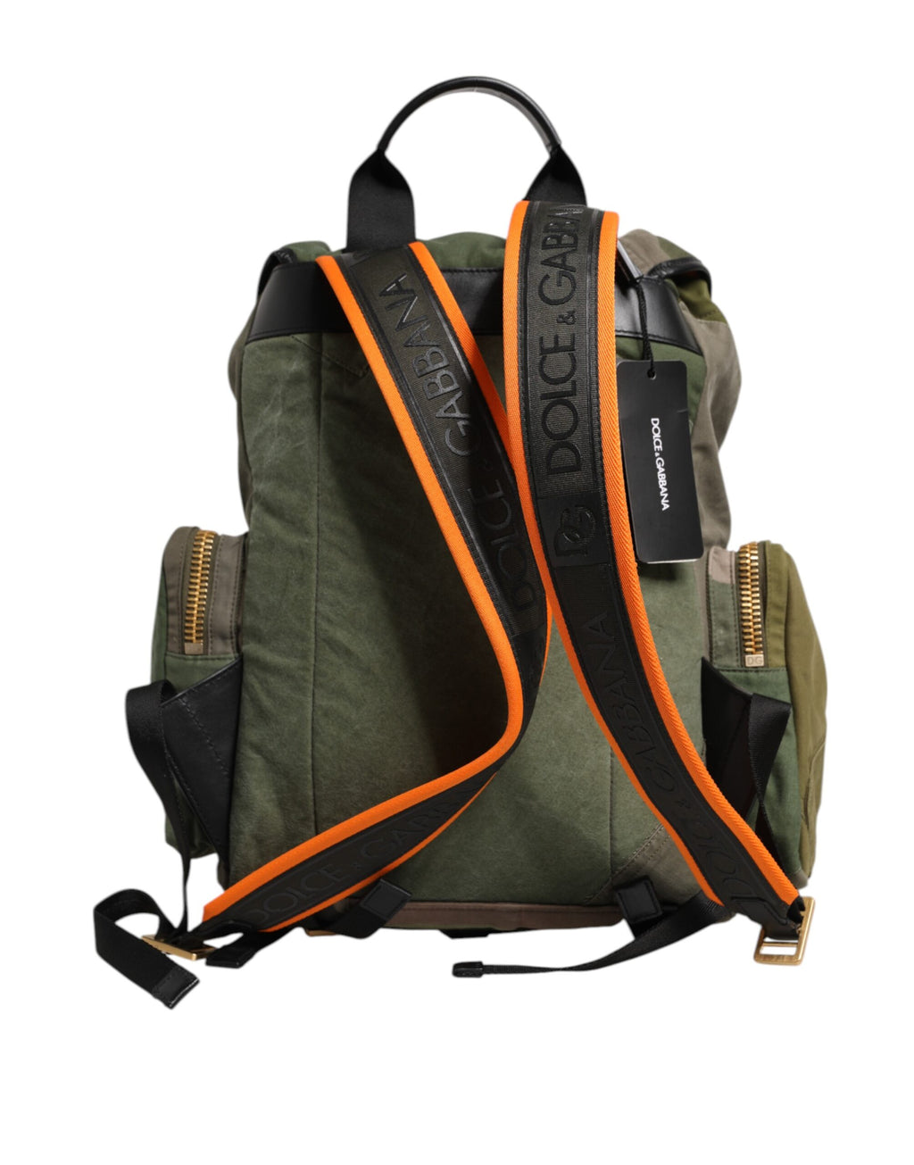 Military Green Patchwork Rucksack Backpack Bag