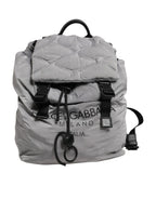 Gray Milano Print Drawstring Travel Backpack Bag