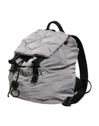 Gray Milano Print Drawstring Travel Backpack Bag