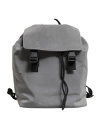 Gray Palermo Reflector Buckles Drawstring Backpack Bag