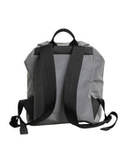 Gray Palermo Reflector Buckles Drawstring Backpack Bag