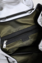 Gray Palermo Reflector Buckles Drawstring Backpack Bag