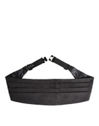 Black Men 100% Silk Belt Wide Waist Cummerbund