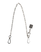 Silver Tone Metal Chain DG Charm Belt Keychain