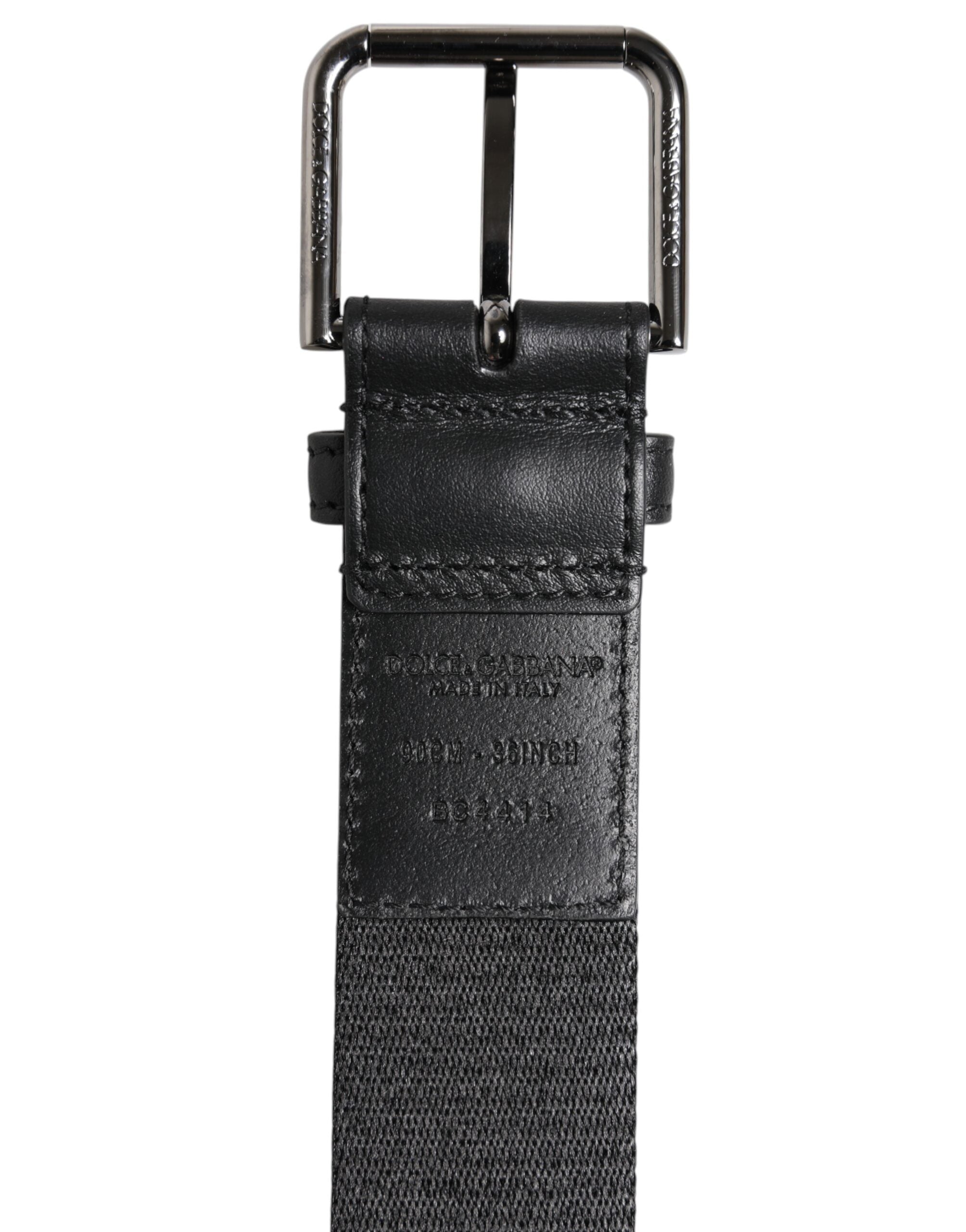 Green Black Polyester DG Logo Buckle Belt