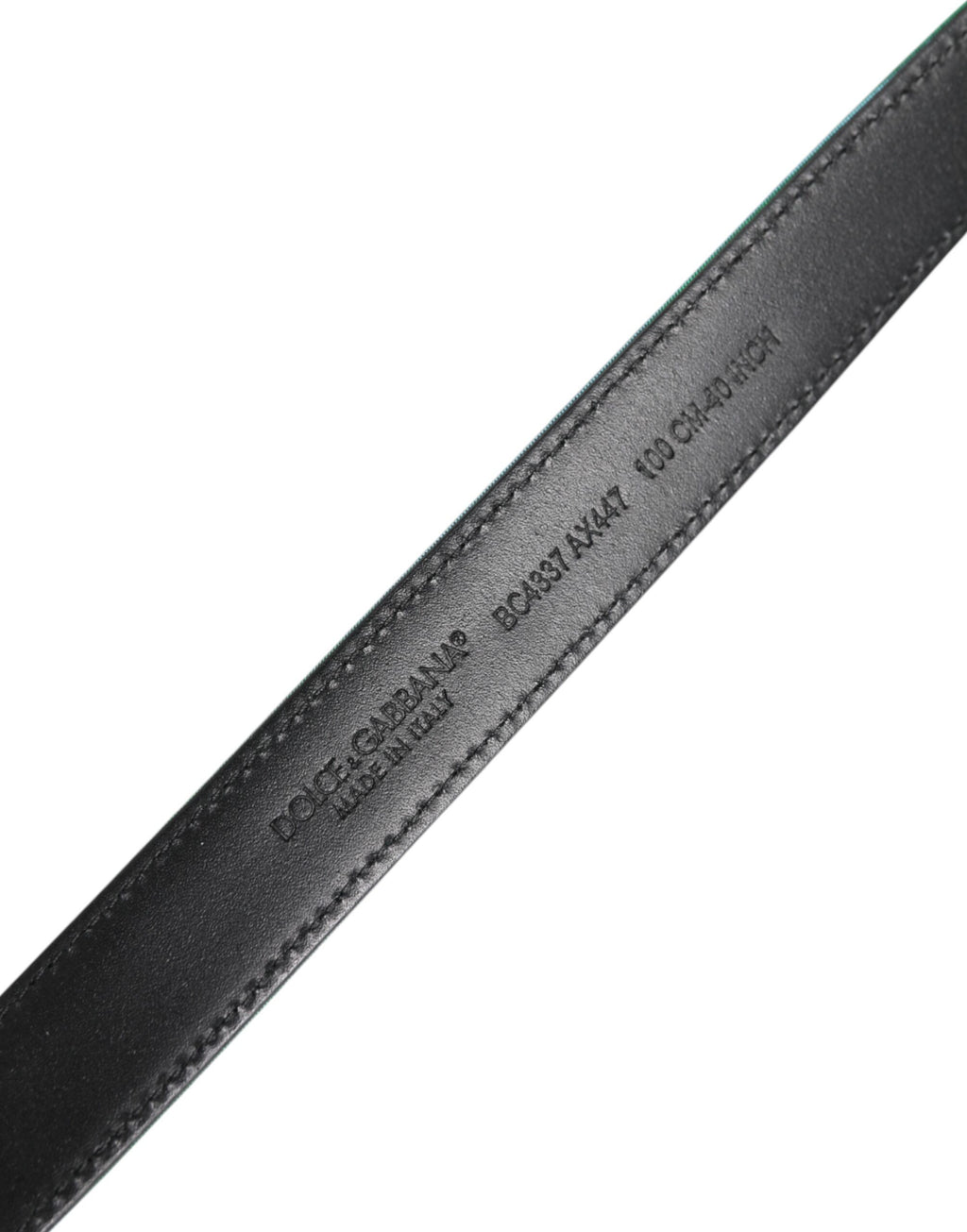 Green Black Polyester Metal Buckle Belt