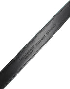 Green Black Polyester Metal Buckle Belt