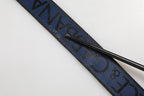 Blue Black Polyester Metal Buckle Belt