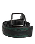 Green Black Polyester DG Logo Buckle Belt