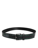 Green Black Polyester DG Logo Buckle Belt