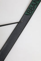 Green Black Polyester DG Logo Buckle Belt