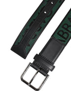 Green Black Polyester DG Logo Buckle Belt