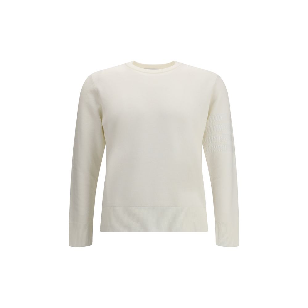 White Fleece Wool Sweatshirt