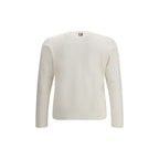 White Fleece Wool Sweatshirt