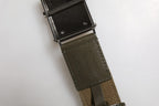 Military Green Nylon Logo Metal Buckle Belt