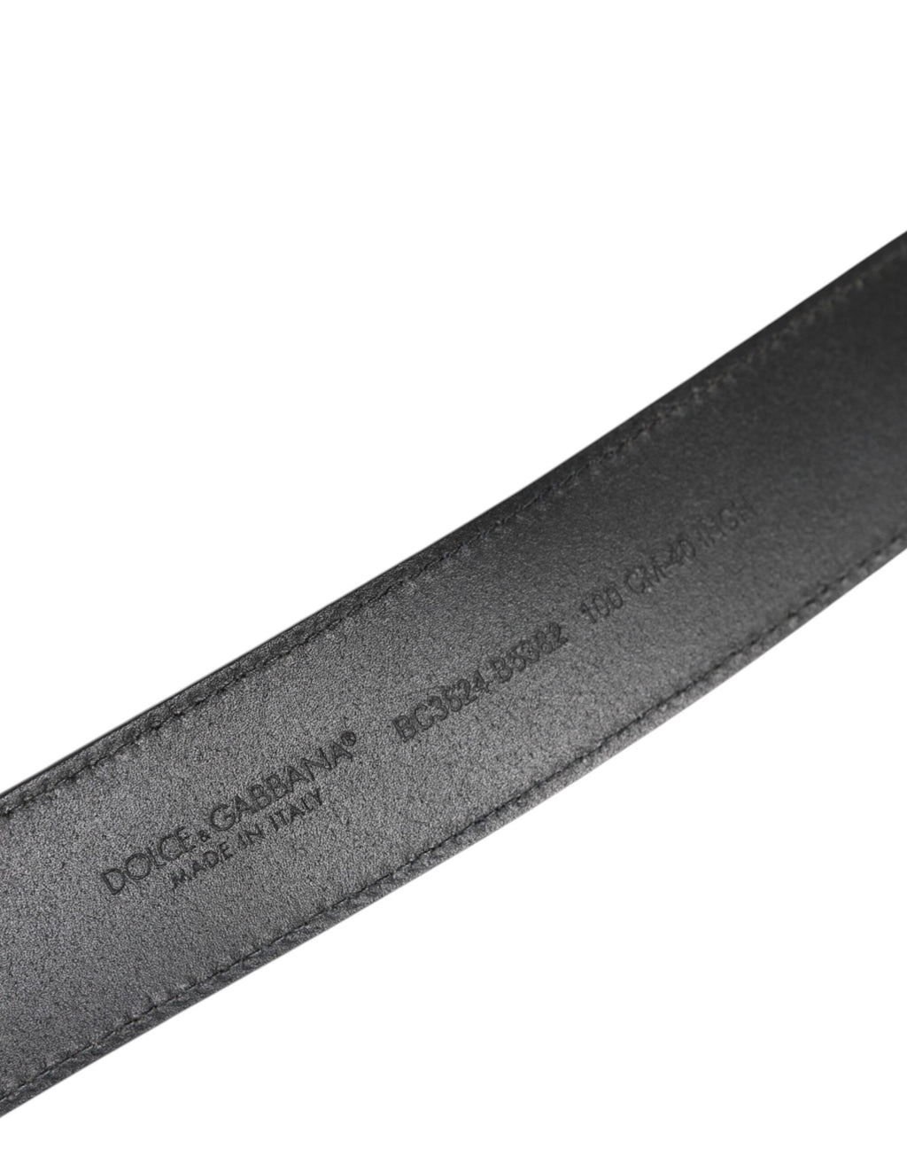 Black Leather Classic Metal Logo Buckle Belt