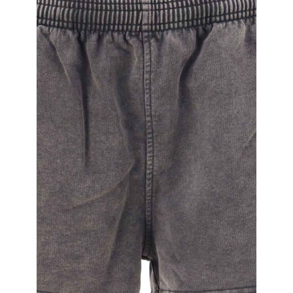 Gray Cotton Bermuda Shorts