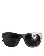 Black Leather Frame DG4177 Tinted Lens Sunglasses
