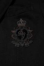 Black Viscose DG Crown Blazer Coat Jacket