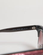Black Pink Mirrored Cat Eye DG6109 Sequined Sunglasses