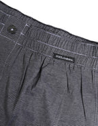 Gray Striped Cotton Regular Boxer Underwear