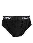 Black Cotton Stretch Regular Brief Underwear