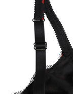 Black Red Polka Dot Underwired Balconette Underwear