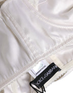 White Silk Underwired Balconette Bra Underwear
