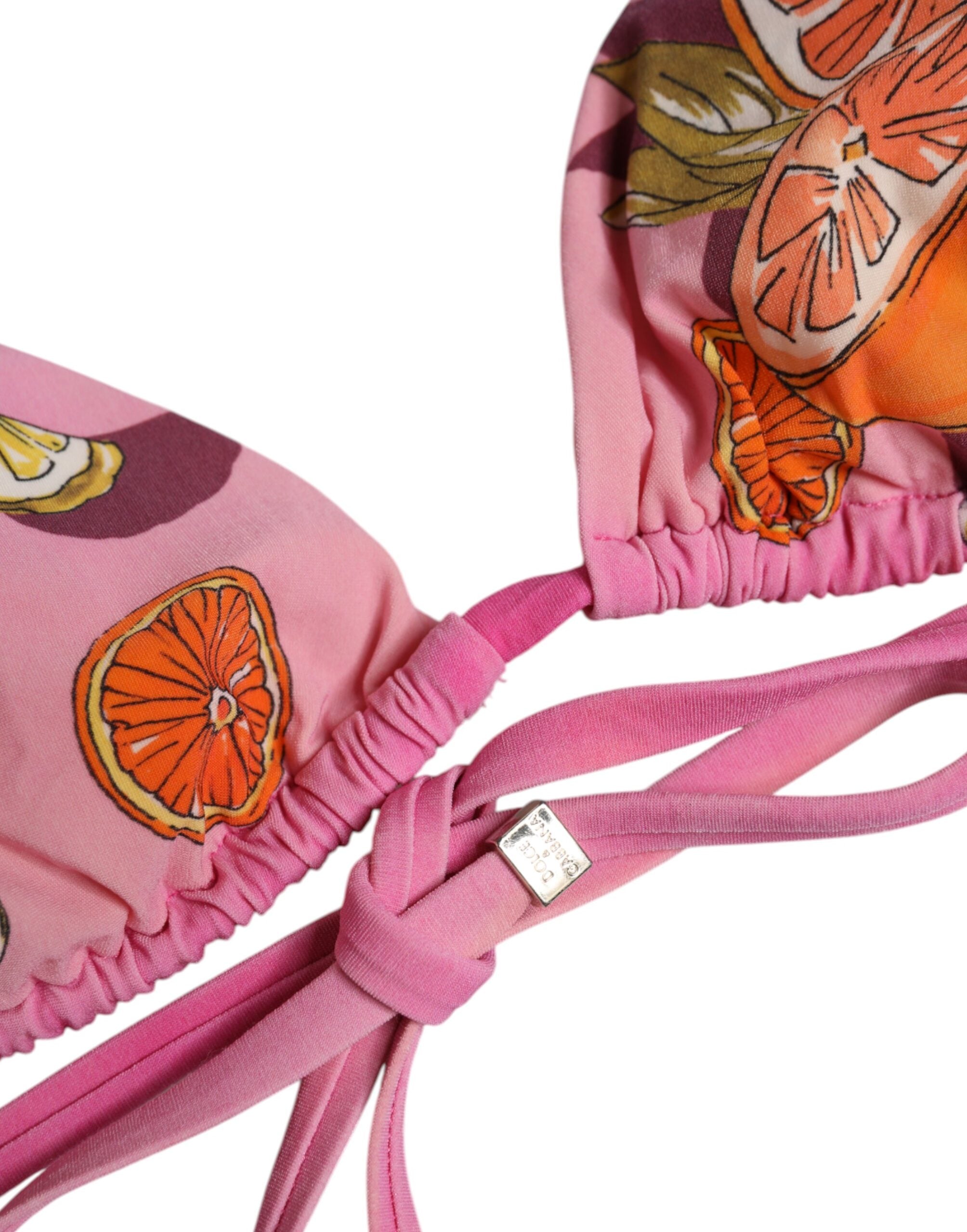 Pink Printed Swimsuit 2 Piece Top Bottom Swimwear