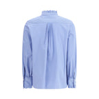 Blue Cotton Pattern Shirt