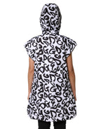 White DG Mania Hooded Sleeveless Puffer Jacket
