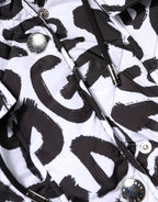 White DG Mania Hooded Sleeveless Puffer Jacket
