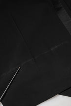 Black Wool High Waist Wide Leg Pants