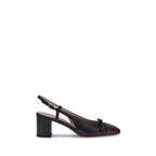 Black Calf Leather Bos Taurus Mid Heel Pumps