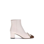 Beige Goatskin Ankle Boots