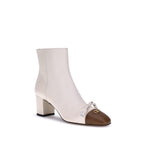 Beige Goatskin Ankle Boots