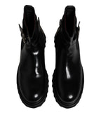 Black Belted DG Logo Men Chelsea Boots Shoes