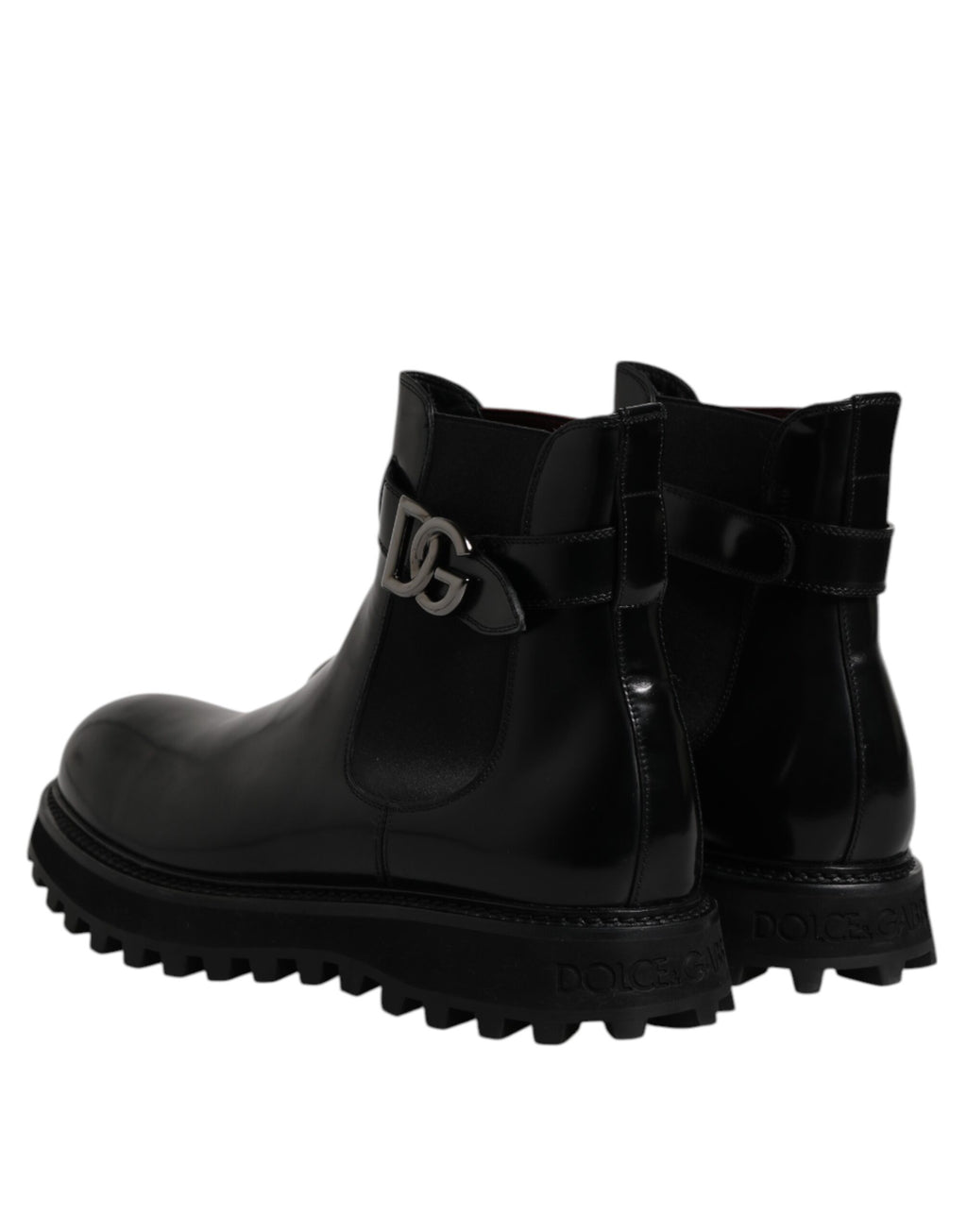 Black Belted DG Logo Men Chelsea Boots Shoes