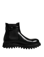 Black Belted DG Logo Men Chelsea Boots Shoes