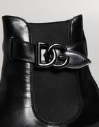 Black Belted DG Logo Men Chelsea Boots Shoes