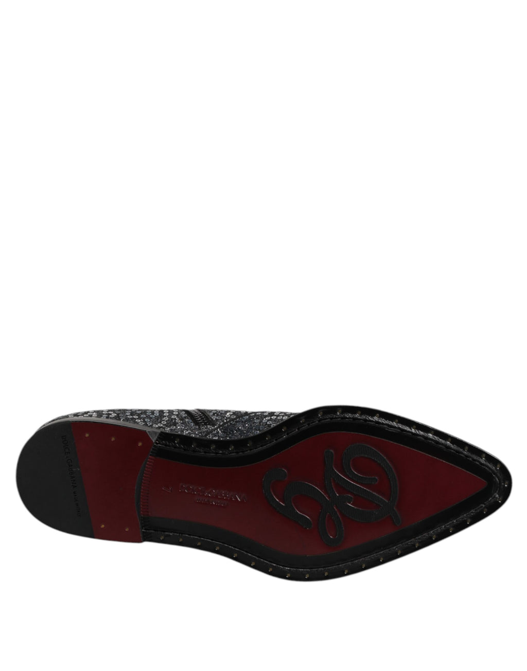 Dark Gray Cotton Sequined Chelsea Boots Shoes