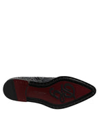 Dark Gray Cotton Sequined Chelsea Boots Shoes